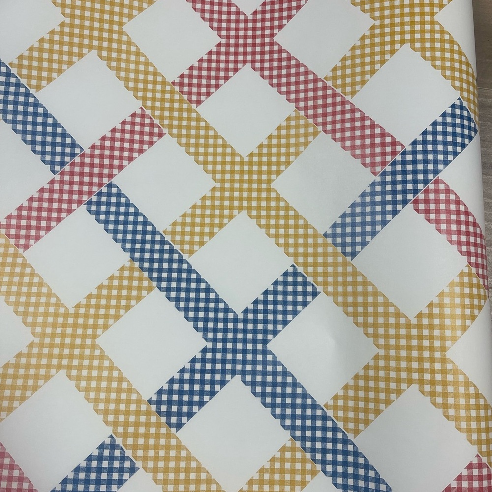 VTG 1982 Jane Designs Gingham Contact Paper Roll 80s Retro Grannycore